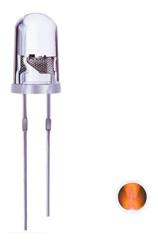 5 Led 5mm Flash Intermitente Naranja 0