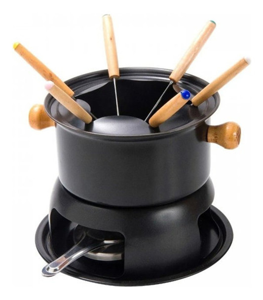 Fondue Antiadherente 11 Piezas Con Pinches Vivalto 0