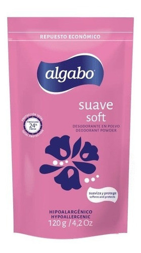 4 Repuesto Talco Desorodante Suave Algabo 200 Gr ( Mayorista 0