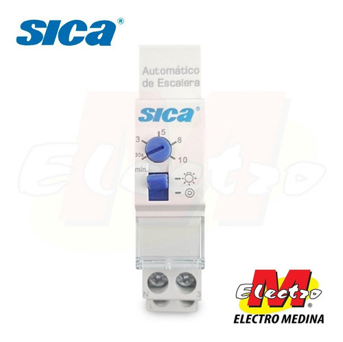 Temporizador Automático Escalera Din 10a Sica Electro Medina 0