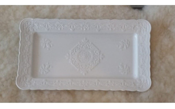 Bandeja Rectangular Porcelana Cocina Comedor Sushi Bordada 0
