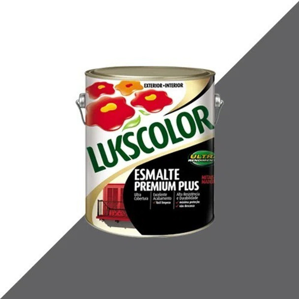 Esmalte Sintetico Premium 900ml Lukscolor Cinza Escuro Full 0