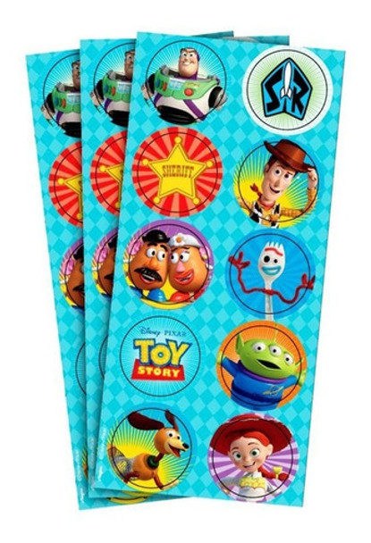60 Adesivos Lembrancinha Festa Toy Story 4 Disney - Regina 0