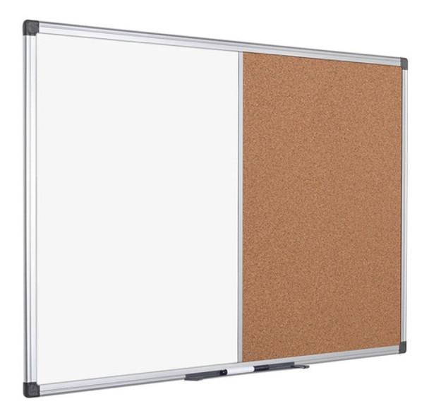 Pizarra Magnetica + Corcho Pizarra 35 X 50 Marco Aluminio 0