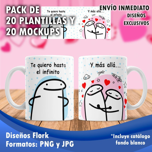 San Valentin Amor 20 Plantillas Flork + 20 Mockups P Tazas 0