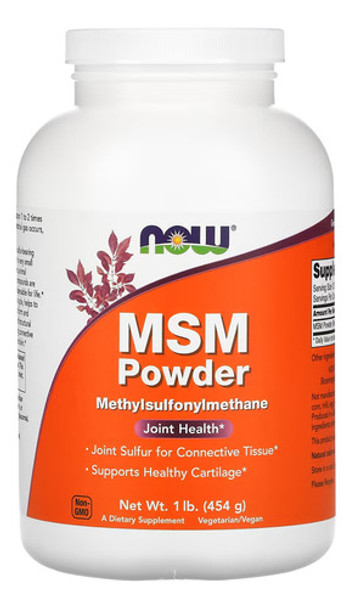 Msm Em Pó Now Foods 454g Puro Importado 0
