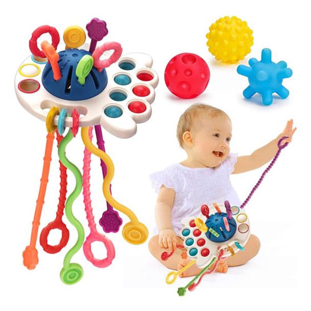 Montessori Pull String Toys Para Bebés 0-6 6-12 Meses Baby S 0