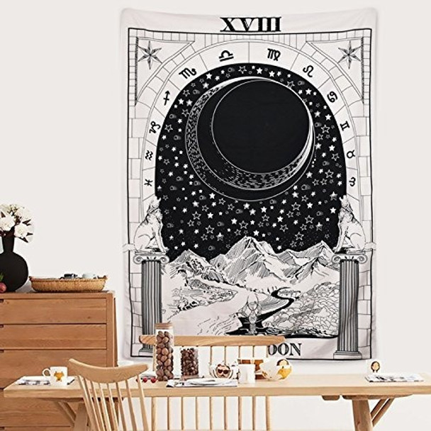 Tapiz Blanco Y Negro Para Colgar En La Pared Diseño De Manda 0