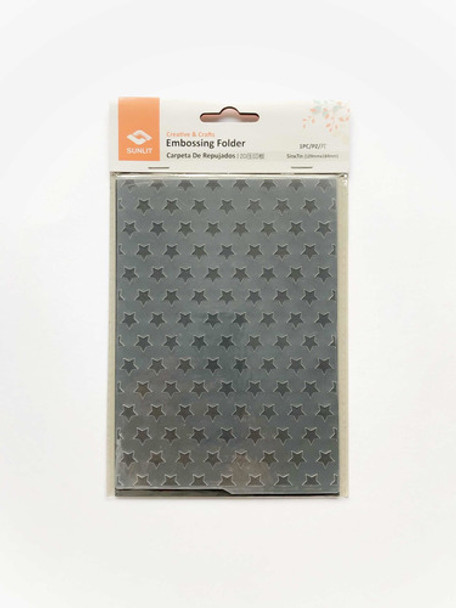 Carpeta De Embossing- Texturizadora Grande- Estrellas 2d 0