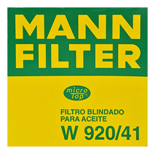 Filtro De Oleo Mann Filter W920-41 - Gerador 0