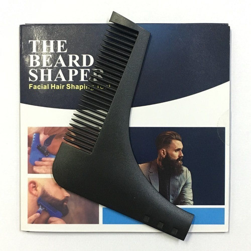Pente Barba Ferramenta Régua Maxilar Modelar Perfeito Preto 0