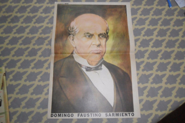 Antigua Lamina Anteojito Domingo Faustino Sarmiento 0