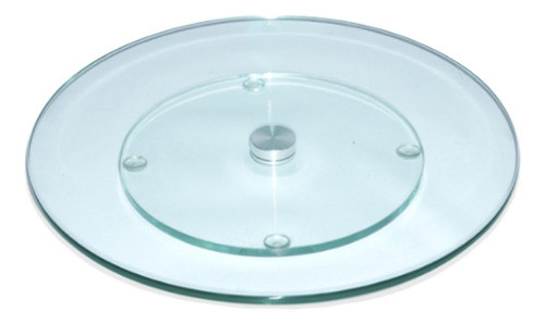 Centro De Mesa Giratório Decorativo Vidro Transparente 70cm 0