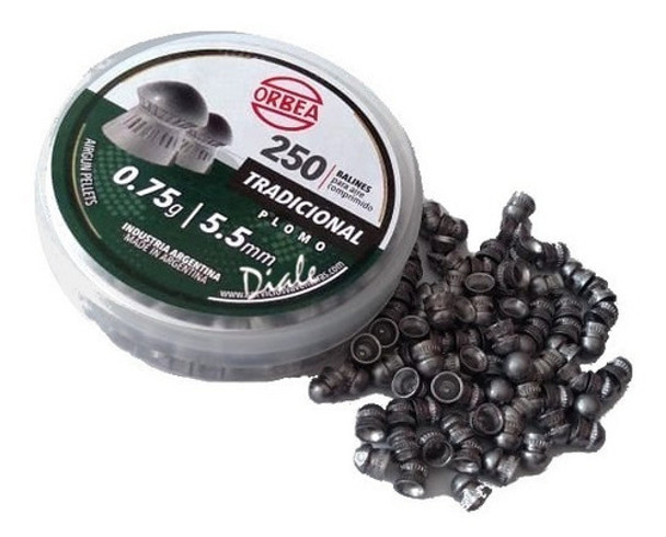 Balines 5,5 Mm Orbea 2500 Unidades Aire Comprimido Caza 0
