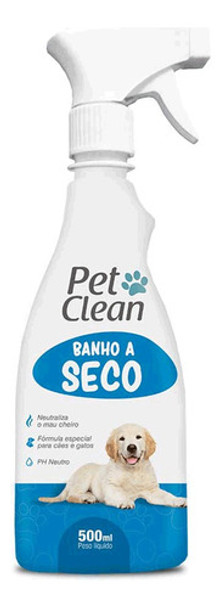 Banho A Seco Pet Clean Liquido Para Cães E Gatos - Ml 500 0