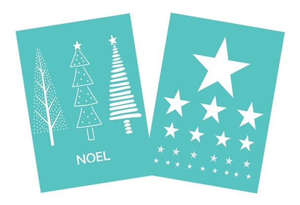 Stencil Laura Craft Set Navidad Tres Pinos 0