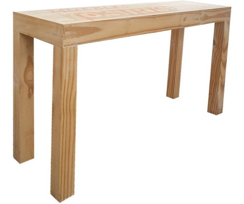 Mesa Arrime Asia Desayunador Recibidor En Pino Macizo 120cm 0