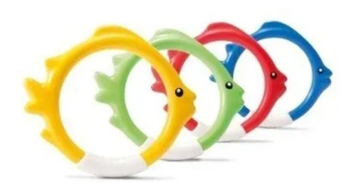 Juego Para Buceo Aros Sumergible Flexible Peces Intex Pileta 0