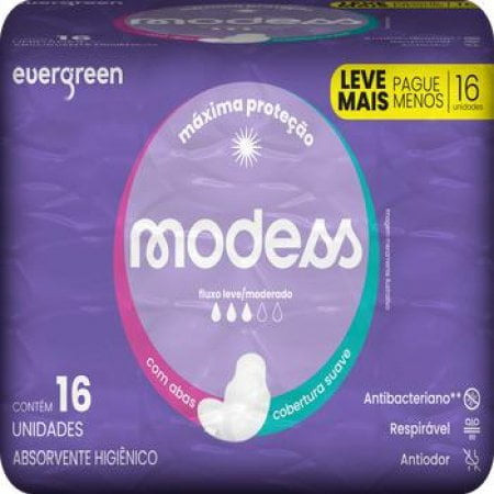 Absorvente Modess Suave Com Abas 16un 0