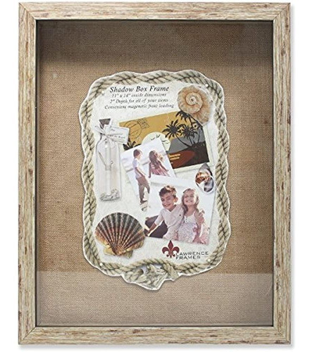 Marcos De Lawrence Weathered Frontal Con Bisagras Shadow Box 0