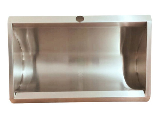 Mictório Em Aço Inox Coletivo Med 1000x300x350mm 0