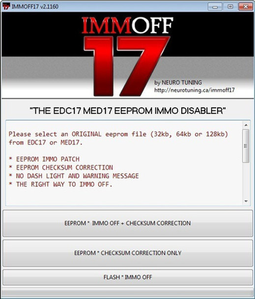 Immoff17 Inmobilizador Edc17 Med17 Me17.5 Checksum 0