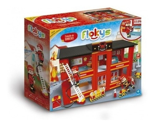 Estación De Bomberos Flokys  / 01-2014 ( Tipo Playmobil ) 0