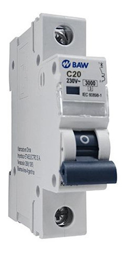 Termica Unipolar 1x20 A Baw Termomagnetica 1x20a 0