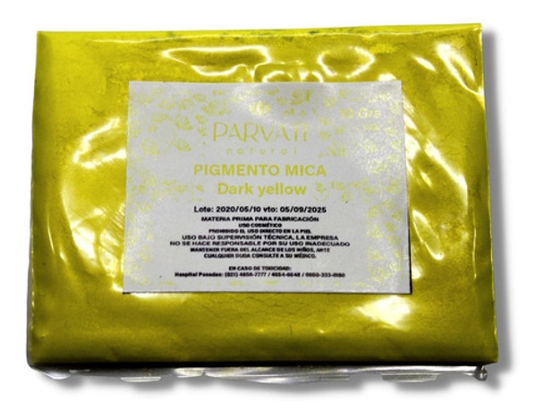 Pigmento Natural Mica Grado Cosmetico Dark Yellow 10grs 0