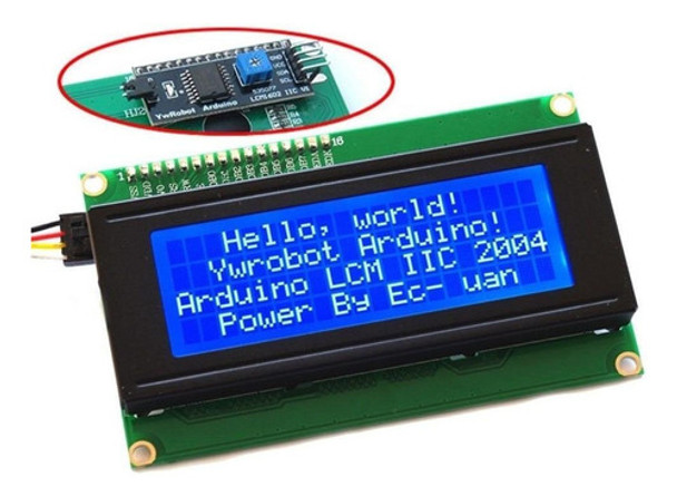 Display Lcd Backlight Azul 20x4 + I2c Ardu Compatible Ct 0