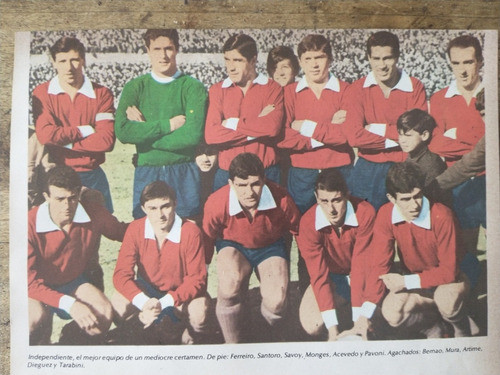 Recorte Independiente Equipo Nacional 1967 (d) 0