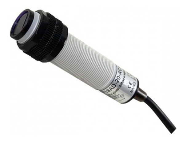 Sensor Fotoelétrico Difuso 2 Fios Na C Ajuste 20cm 90~250vca 0