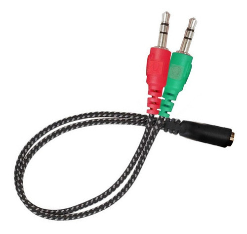 Cable Adaptador Audio Microfono Ps4 1 Miniplug A 2 Miniplug 0