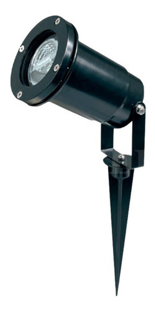 Estaca De Jardin Exterior Negro Aluminio Gu10 Apto Led H&l 0
