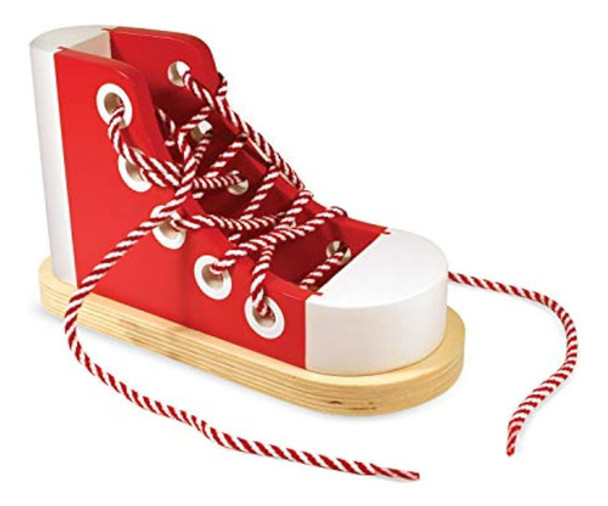 Melissa Y Doug Zapatillas De Lujo Con Cordones De Madera, El 0