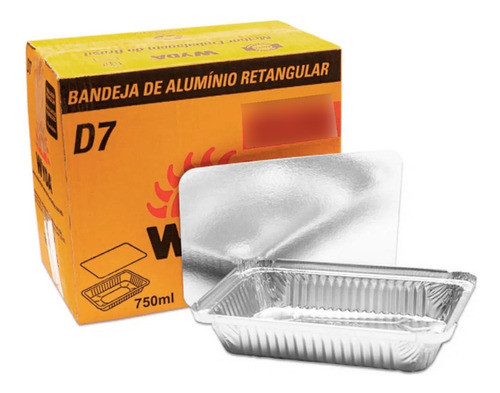 Embalagem De Alumínio Retangular 750ml D7 Fechamento Manual 0