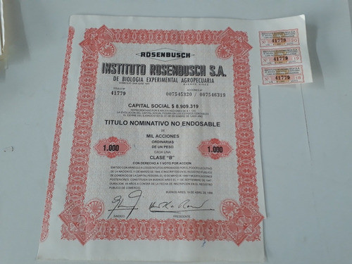 Instituto Rosenbuch  100 Acciones 0