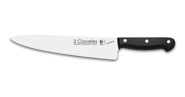 Cuchilla Cocinero Acero Inox 10'' Uniblock 3 Claveles 1163 F 0 Cuchilla Cocinero Acero Inox 10'' Uniblock 3 Claveles 1163 F 0