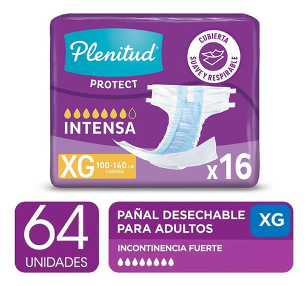 Pañales Plenitud Protect Xg 4 Packs X16 Un Para Adultos 0