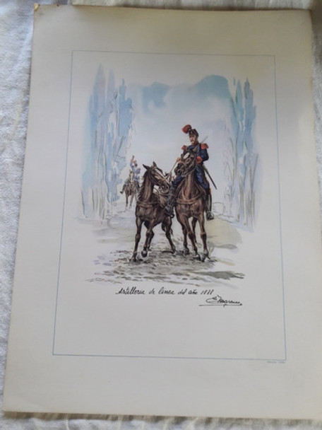 Lamina Marenco Artilleria De Linea Del Año 1888 0