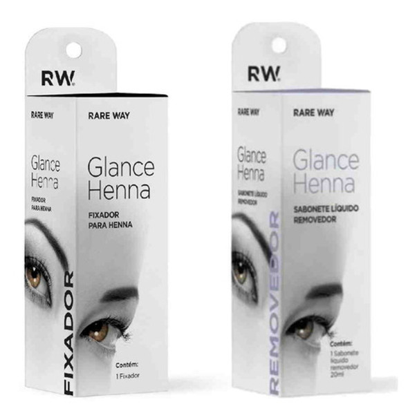 Rare Way Glance Fixador Henna Sobrancelha + Removedor Sabone 0 Rare Way Glance Fixador Henna Sobrancelha + Removedor Sabone 0