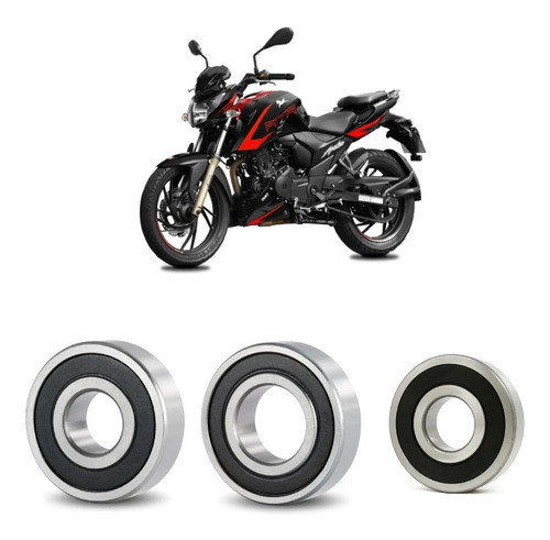 Rolamentos Roda Traseira Dafra Apache Rtr 200 0