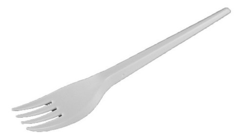 Tenedor Blanco De Plastico - 100 Unidades. 0
