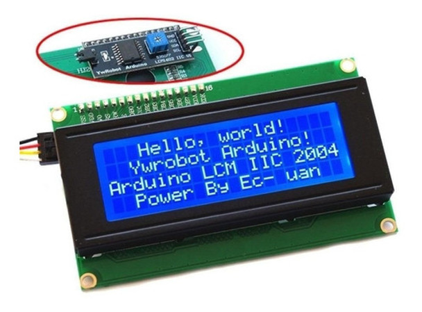 Oem 20x4i2c Display Lcd Azul 0