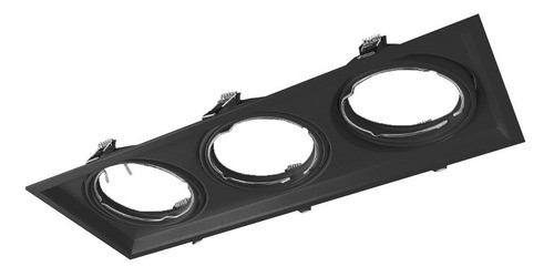 Artefacto De Embutir Cardanico 3 Lamparas Ar111 Negro 0