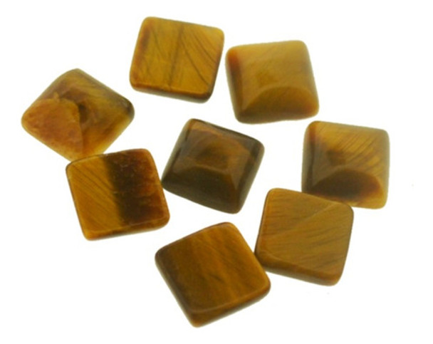 Cabuchão Facetado Pedra Olho De Tigre 18x13mm (3 Pçs) Po-317 0