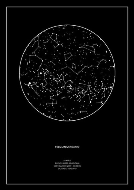 Mapa De Estrellas Lux Personalizado Digital 0
