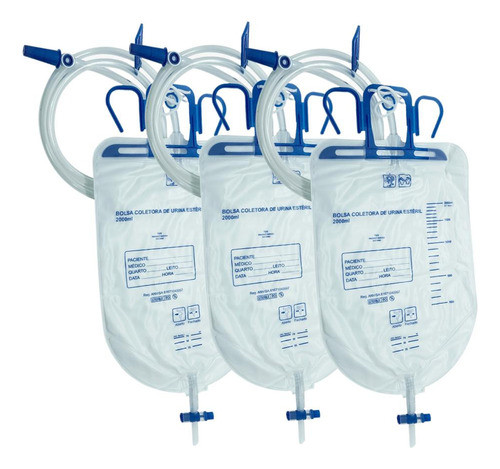 Bolsa Coletora De Urina 2000ml Estéril Com Sistema Fechado 0