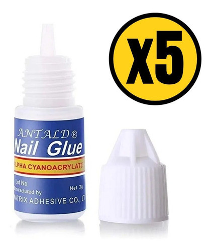 Pegamento X5 Unidades Nail Glue Para Uñas Postizas Tips 0