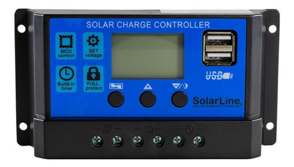 Regulador De Carga P/ Paneles Solares 12v 24v 20 Amper 0